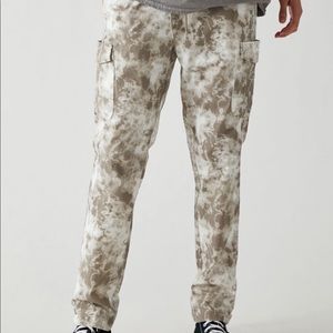 TYE DYE NYLON SLIM CARGO PANTS